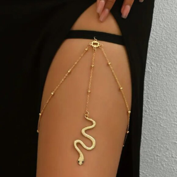 Gold Snake Chain Leg Jewelry - Picture 1 of 3